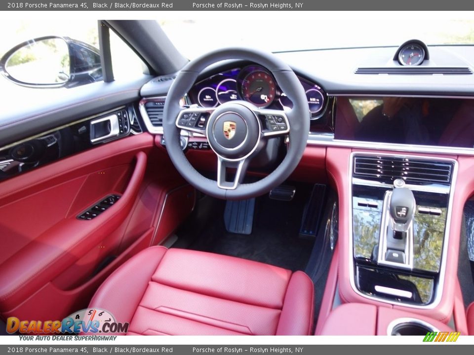 2018 Porsche Panamera 4S Black / Black/Bordeaux Red Photo #13
