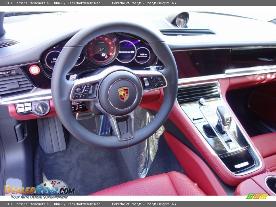 2018 Porsche Panamera 4S Black / Black/Bordeaux Red Photo #20