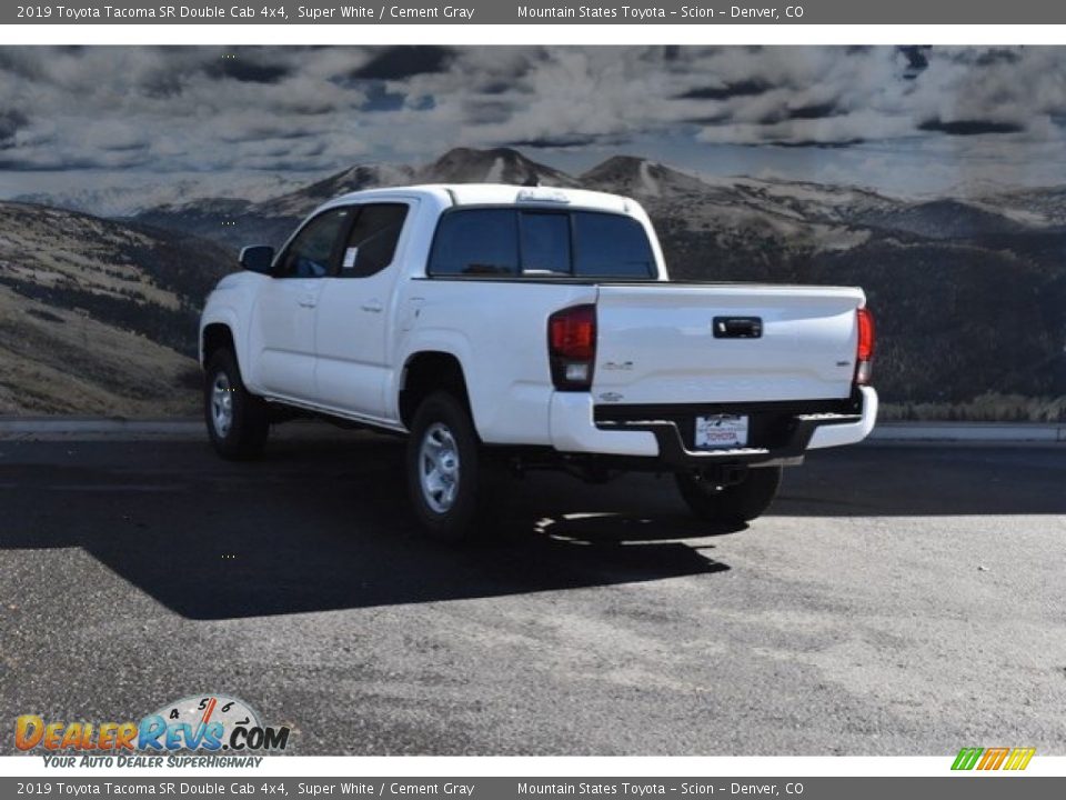 2019 Toyota Tacoma SR Double Cab 4x4 Super White / Cement Gray Photo #3