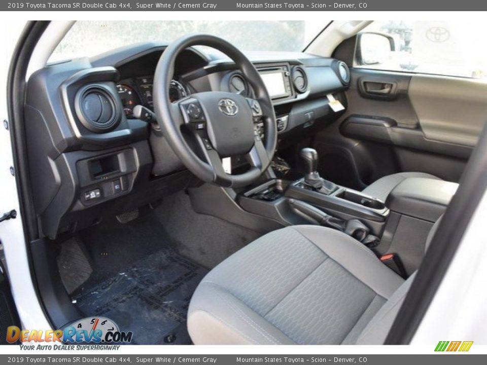 2019 Toyota Tacoma SR Double Cab 4x4 Super White / Cement Gray Photo #5