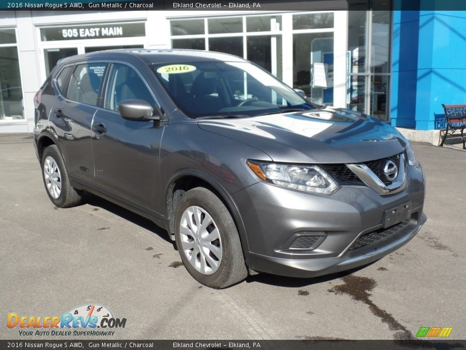 2016 Nissan Rogue S AWD Gun Metallic / Charcoal Photo #1