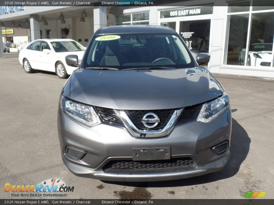2016 Nissan Rogue S AWD Gun Metallic / Charcoal Photo #2