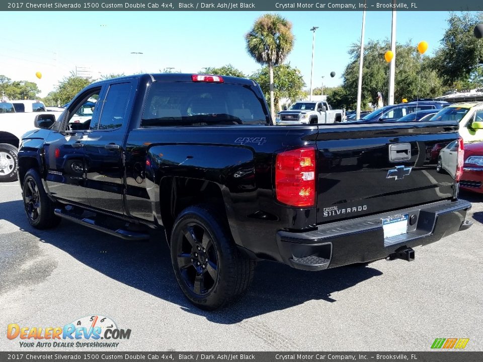 2017 Chevrolet Silverado 1500 Custom Double Cab 4x4 Black / Dark Ash/Jet Black Photo #3