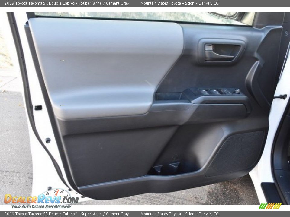 2019 Toyota Tacoma SR Double Cab 4x4 Super White / Cement Gray Photo #20