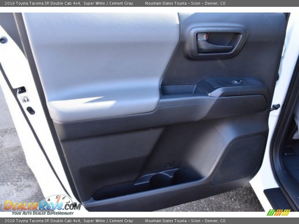 2019 Toyota Tacoma SR Double Cab 4x4 Super White / Cement Gray Photo #21