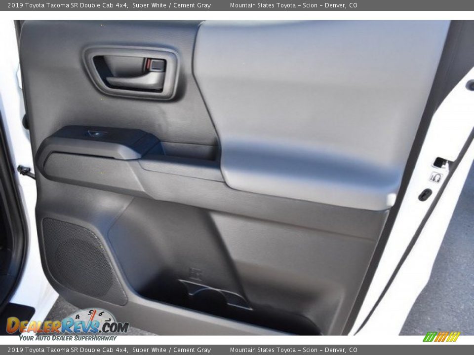 2019 Toyota Tacoma SR Double Cab 4x4 Super White / Cement Gray Photo #23