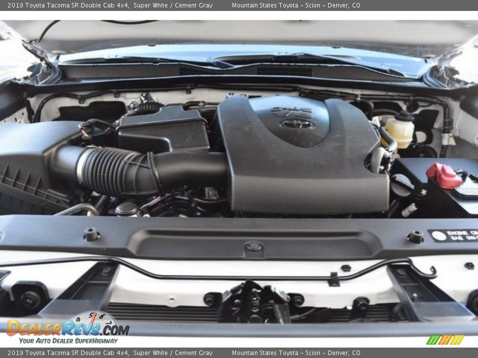 2019 Toyota Tacoma SR Double Cab 4x4 Super White / Cement Gray Photo #31