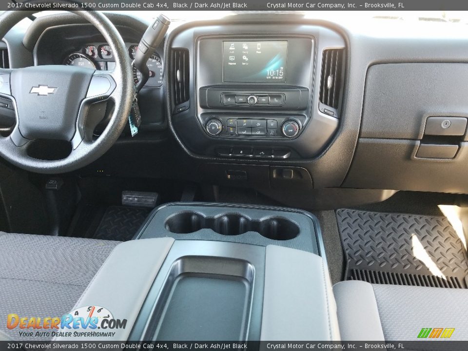 2017 Chevrolet Silverado 1500 Custom Double Cab 4x4 Black / Dark Ash/Jet Black Photo #13