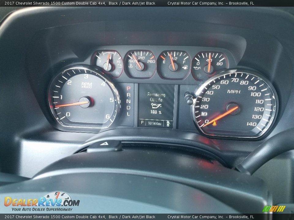 2017 Chevrolet Silverado 1500 Custom Double Cab 4x4 Black / Dark Ash/Jet Black Photo #14