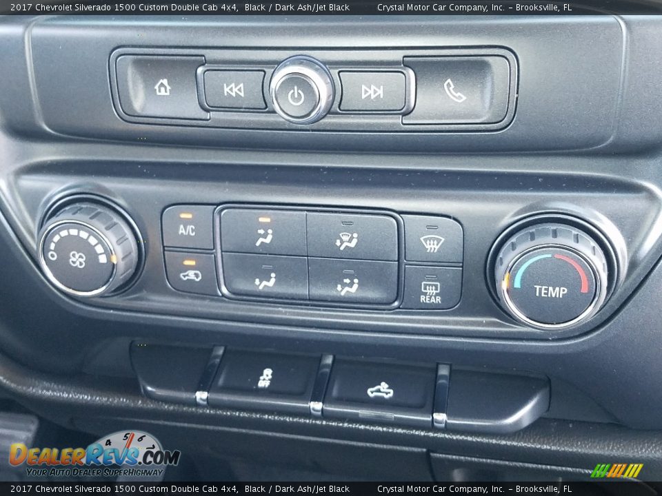 2017 Chevrolet Silverado 1500 Custom Double Cab 4x4 Black / Dark Ash/Jet Black Photo #16