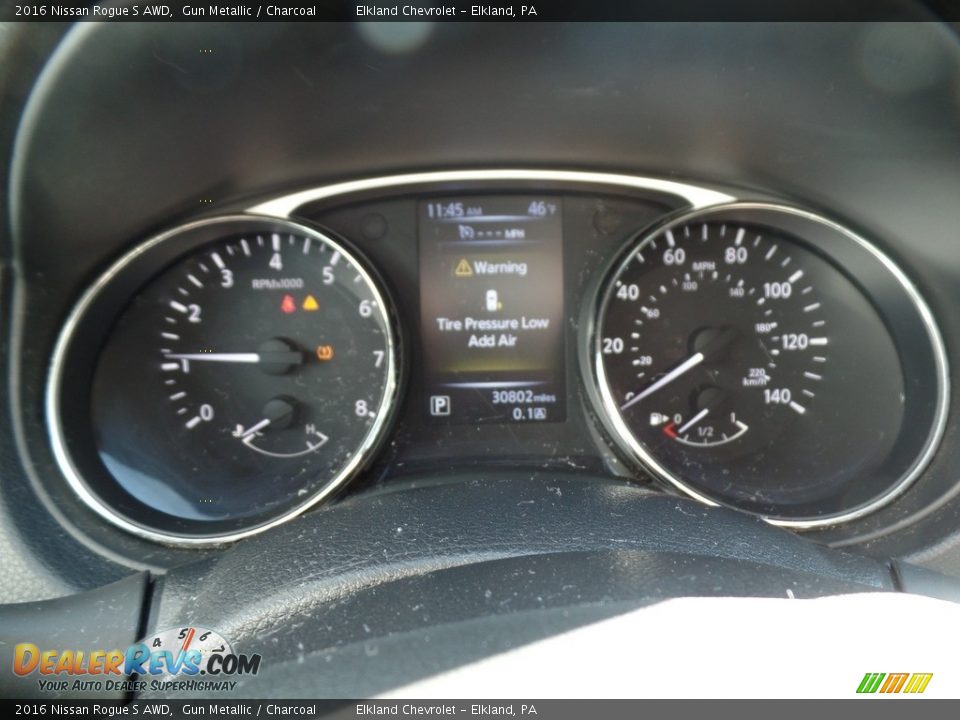 2016 Nissan Rogue S AWD Gun Metallic / Charcoal Photo #23