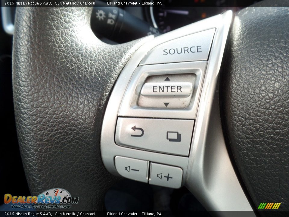 2016 Nissan Rogue S AWD Gun Metallic / Charcoal Photo #25