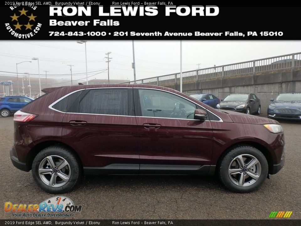 2019 Ford Edge SEL AWD Burgundy Velvet / Ebony Photo #1