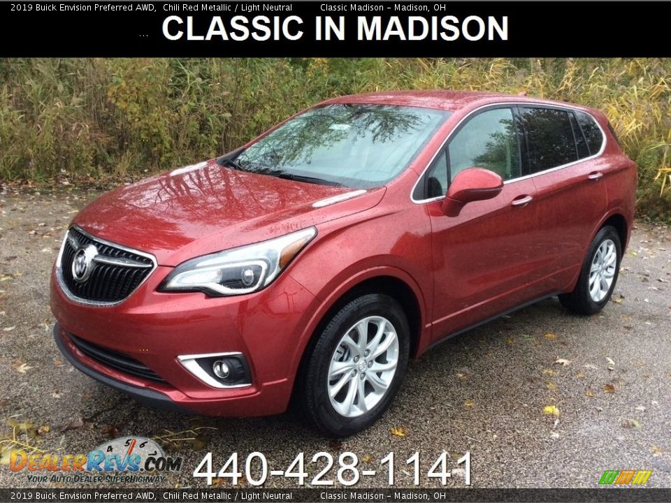 2019 Buick Envision Preferred AWD Chili Red Metallic / Light Neutral Photo #1