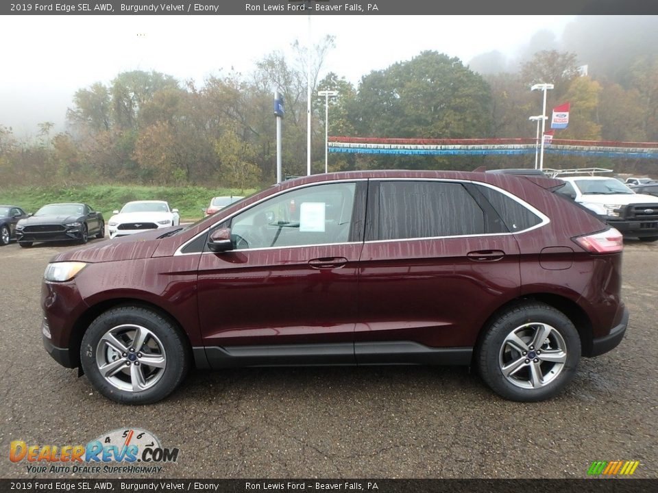 Burgundy Velvet 2019 Ford Edge SEL AWD Photo #6