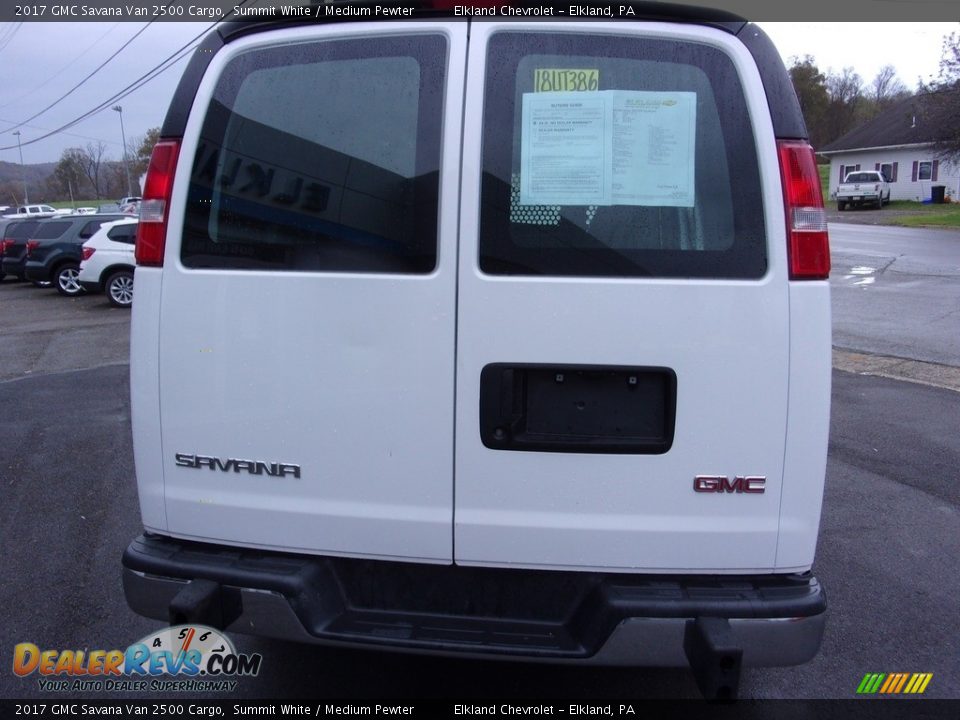 2017 GMC Savana Van 2500 Cargo Summit White / Medium Pewter Photo #10