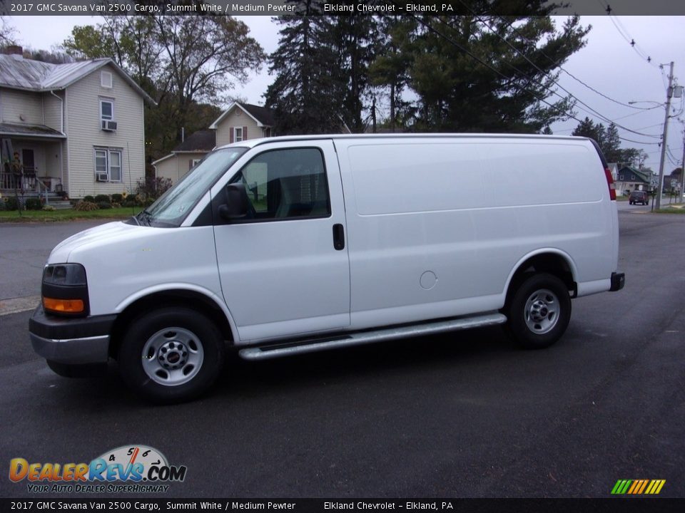 2017 GMC Savana Van 2500 Cargo Summit White / Medium Pewter Photo #13