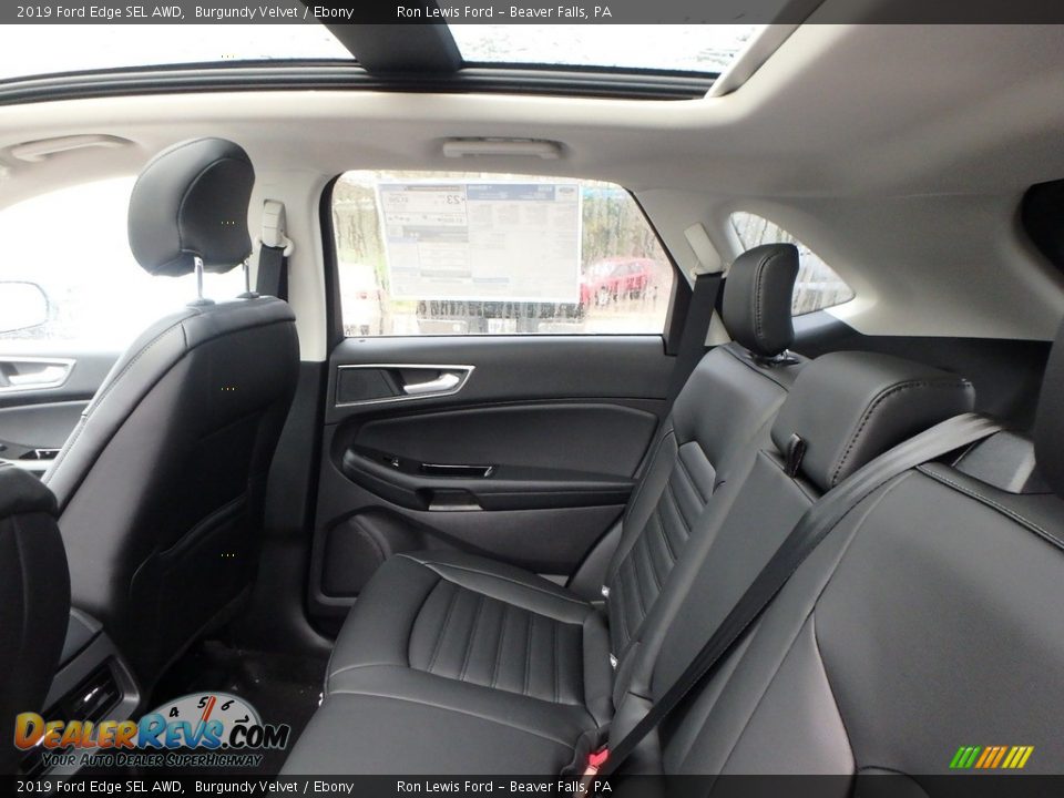 Rear Seat of 2019 Ford Edge SEL AWD Photo #12