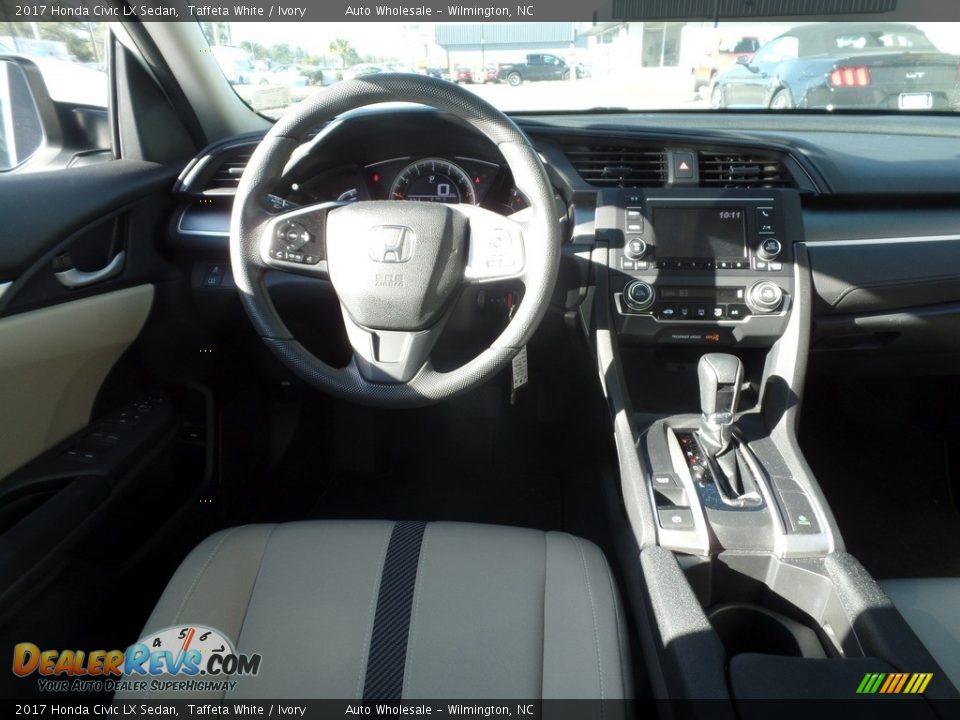 2017 Honda Civic LX Sedan Taffeta White / Ivory Photo #15