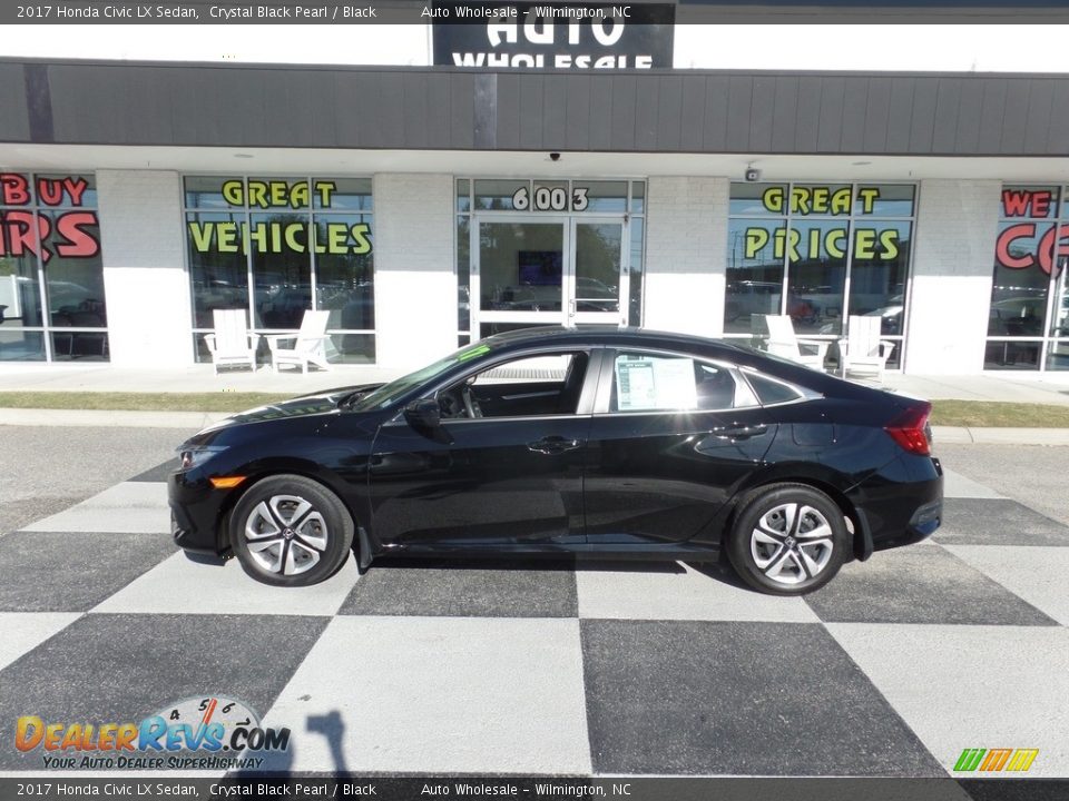 2017 Honda Civic LX Sedan Crystal Black Pearl / Black Photo #1