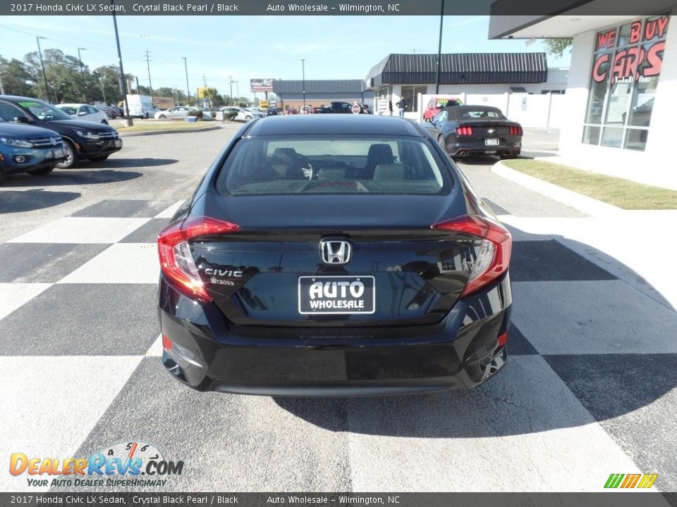 2017 Honda Civic LX Sedan Crystal Black Pearl / Black Photo #4