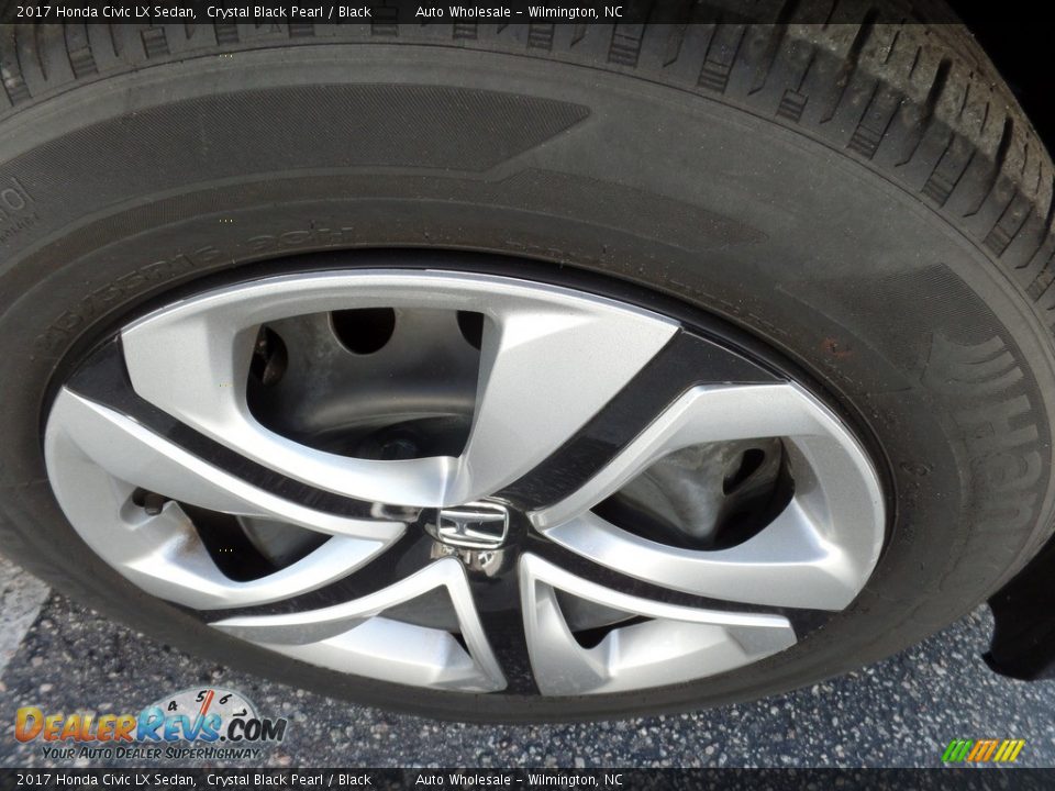 2017 Honda Civic LX Sedan Crystal Black Pearl / Black Photo #7