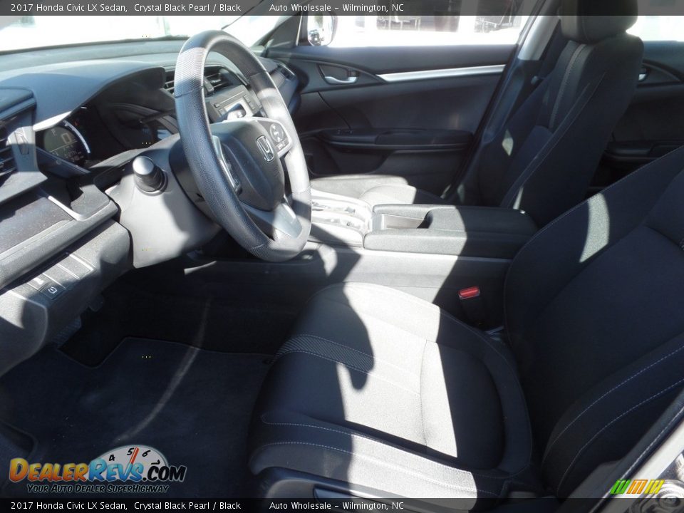 2017 Honda Civic LX Sedan Crystal Black Pearl / Black Photo #11