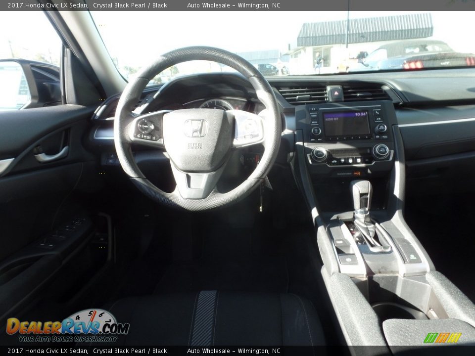 2017 Honda Civic LX Sedan Crystal Black Pearl / Black Photo #15