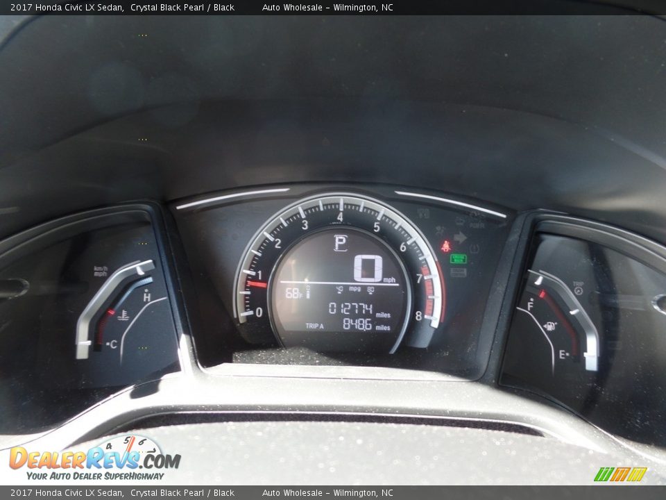 2017 Honda Civic LX Sedan Crystal Black Pearl / Black Photo #16