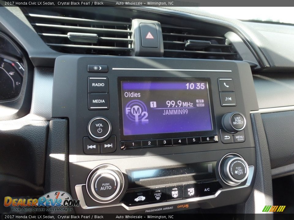 2017 Honda Civic LX Sedan Crystal Black Pearl / Black Photo #17