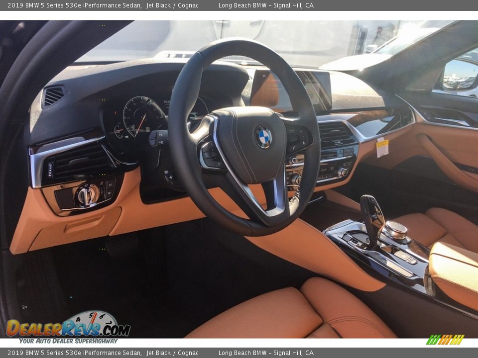 2019 BMW 5 Series 530e iPerformance Sedan Jet Black / Cognac Photo #4