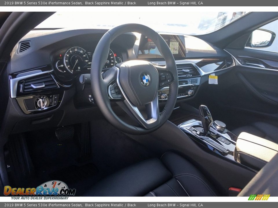 2019 BMW 5 Series 530e iPerformance Sedan Black Sapphire Metallic / Black Photo #4