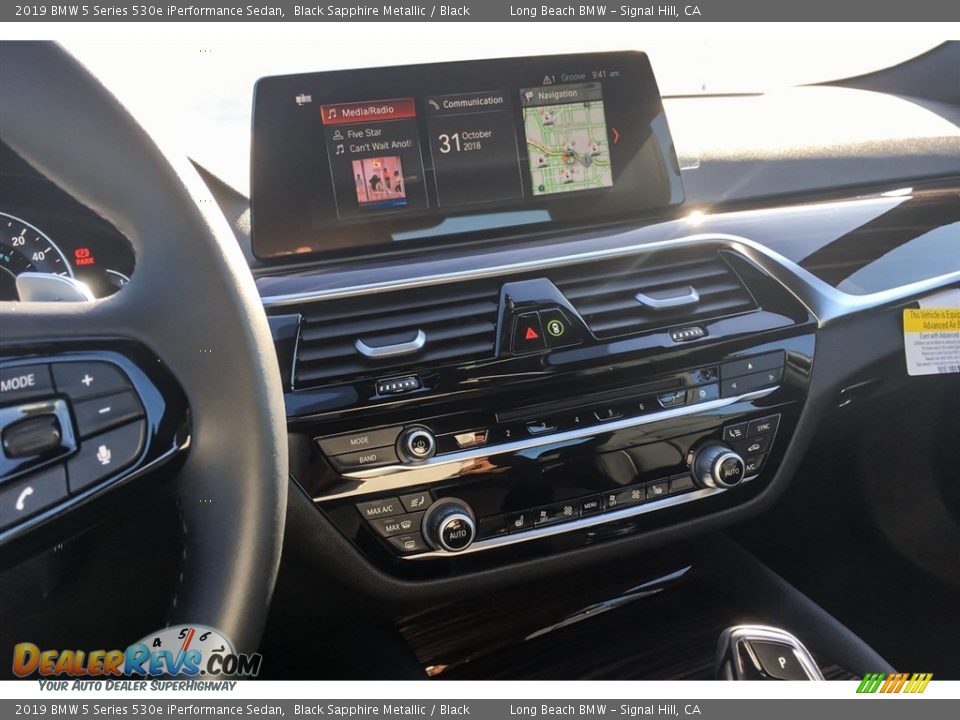 2019 BMW 5 Series 530e iPerformance Sedan Black Sapphire Metallic / Black Photo #6
