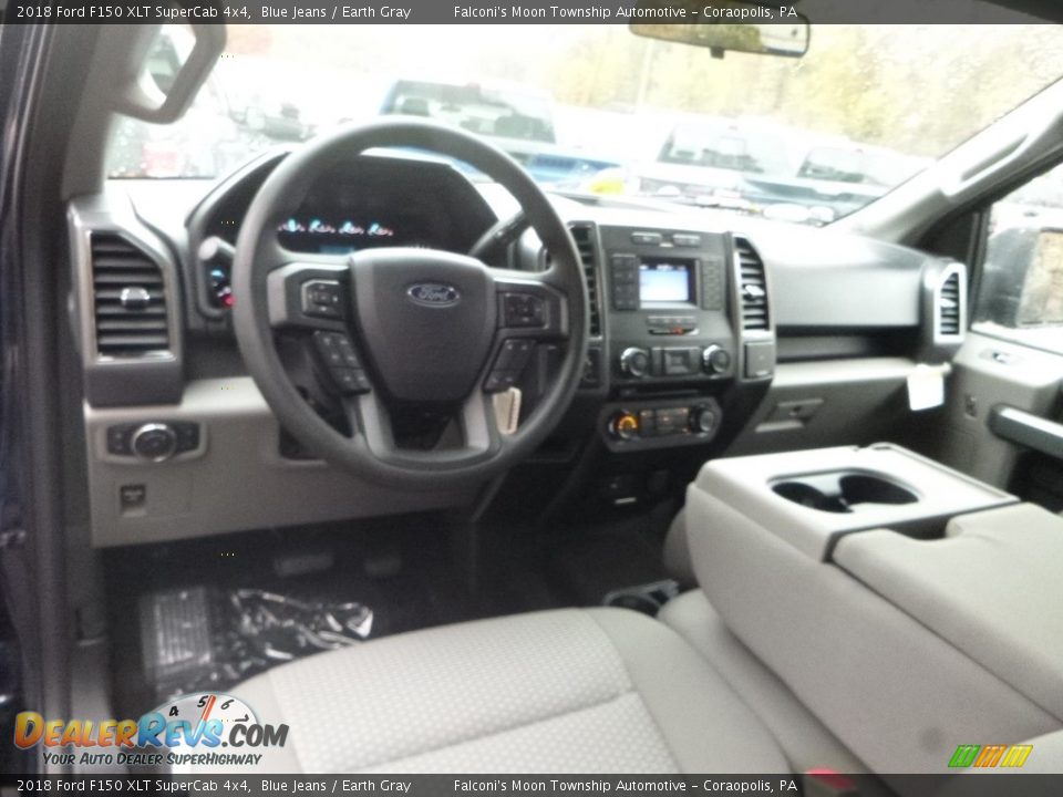 2018 Ford F150 XLT SuperCab 4x4 Blue Jeans / Earth Gray Photo #12