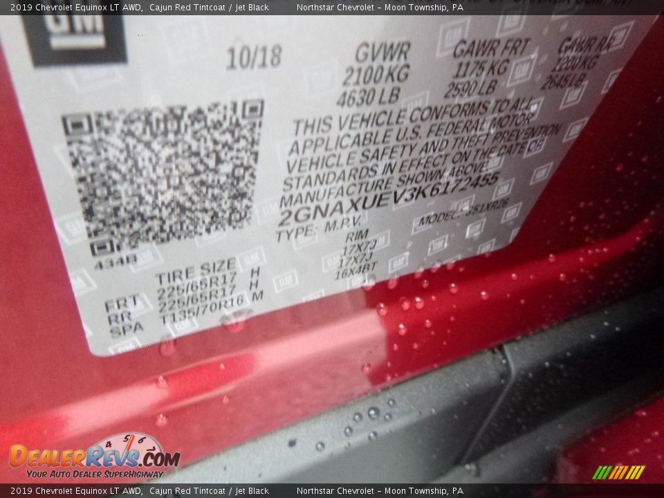 2019 Chevrolet Equinox LT AWD Cajun Red Tintcoat / Jet Black Photo #16