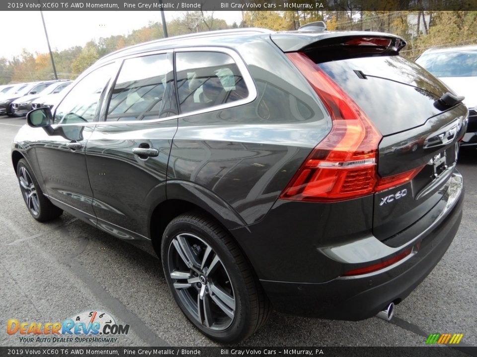 2019 Volvo XC60 T6 AWD Momentum Pine Grey Metallic / Blonde Photo #4