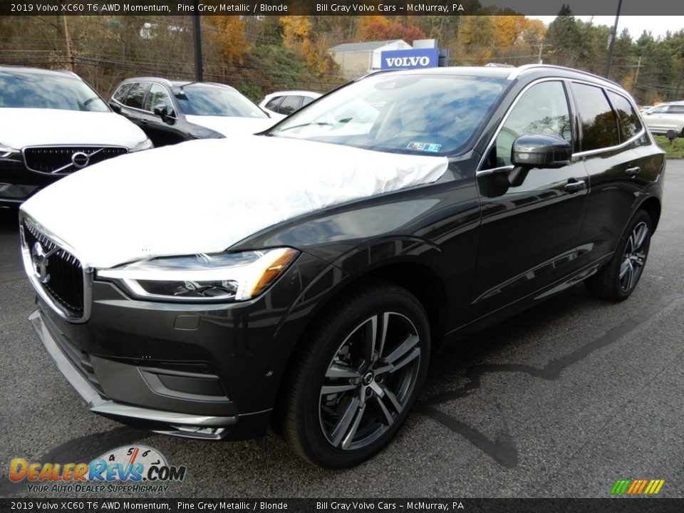 2019 Volvo XC60 T6 AWD Momentum Pine Grey Metallic / Blonde Photo #5