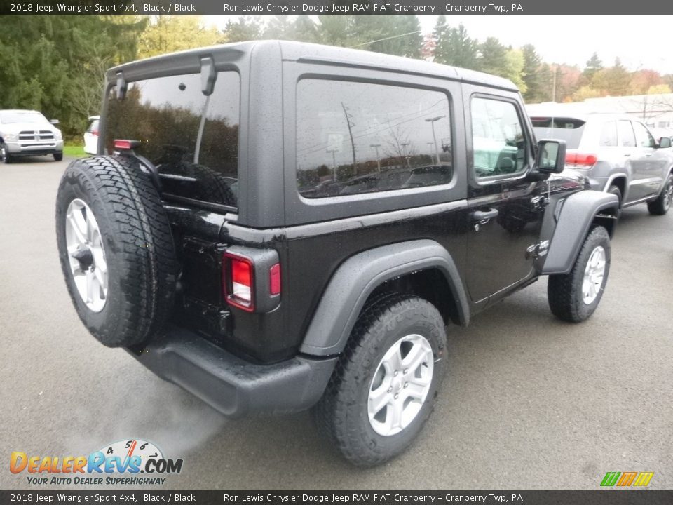 2018 Jeep Wrangler Sport 4x4 Black / Black Photo #5