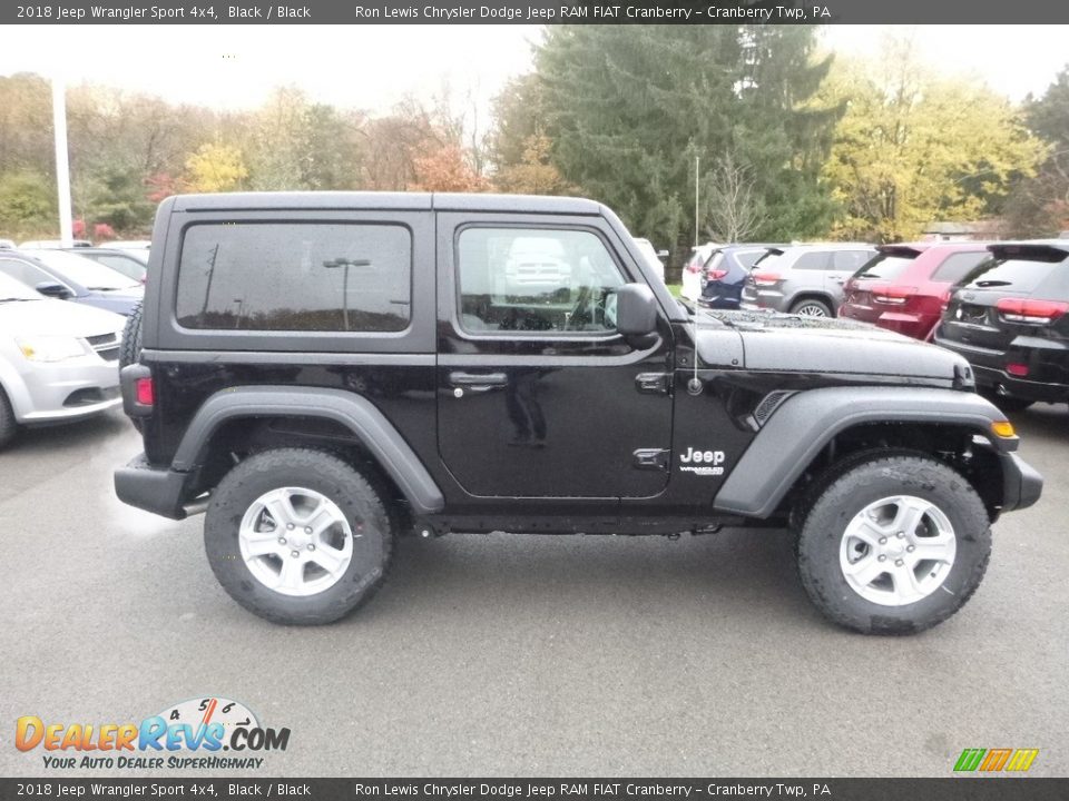 2018 Jeep Wrangler Sport 4x4 Black / Black Photo #6