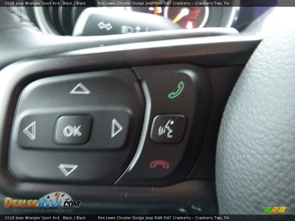 2018 Jeep Wrangler Sport 4x4 Black / Black Photo #19