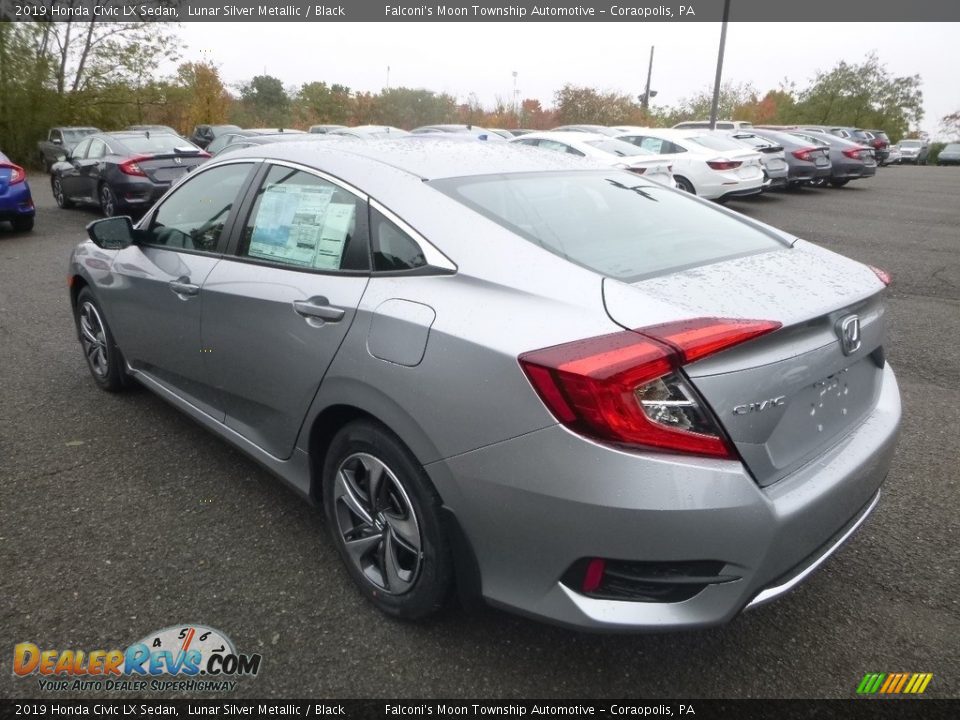 2019 Honda Civic LX Sedan Lunar Silver Metallic / Black Photo #3