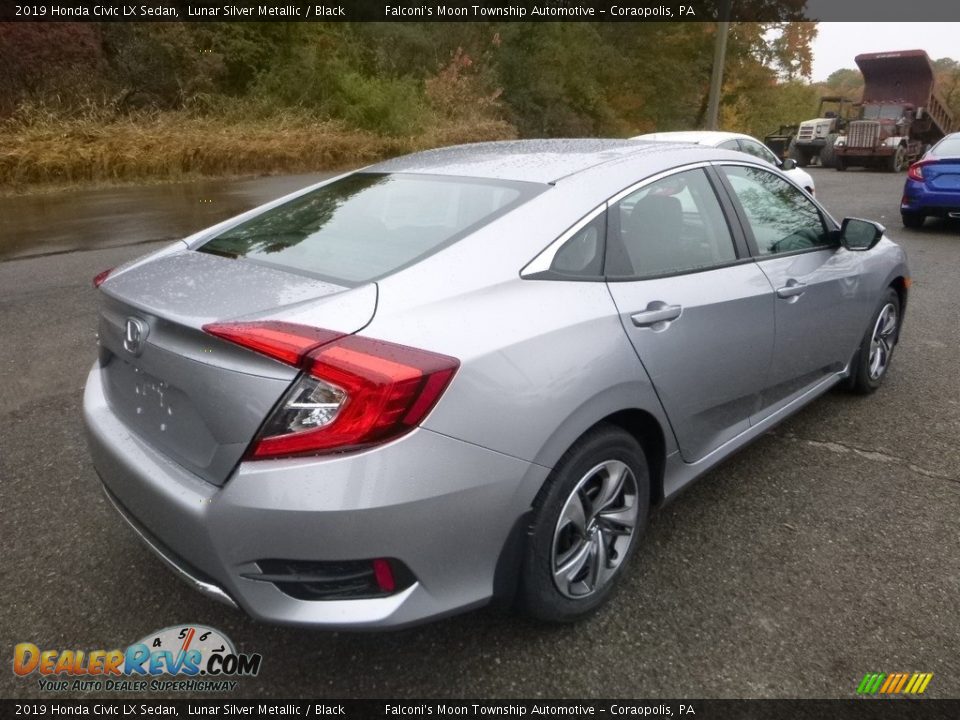 2019 Honda Civic LX Sedan Lunar Silver Metallic / Black Photo #5