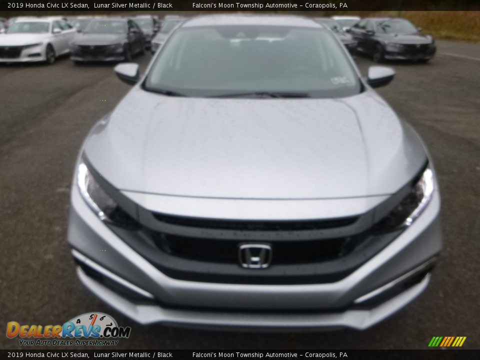 2019 Honda Civic LX Sedan Lunar Silver Metallic / Black Photo #7