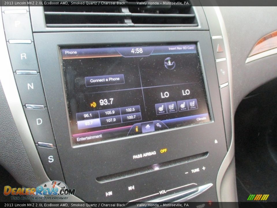 2013 Lincoln MKZ 2.0L EcoBoost AWD Smoked Quartz / Charcoal Black Photo #15