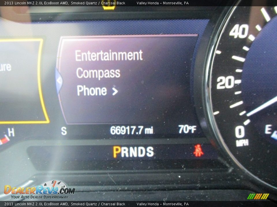 2013 Lincoln MKZ 2.0L EcoBoost AWD Smoked Quartz / Charcoal Black Photo #20