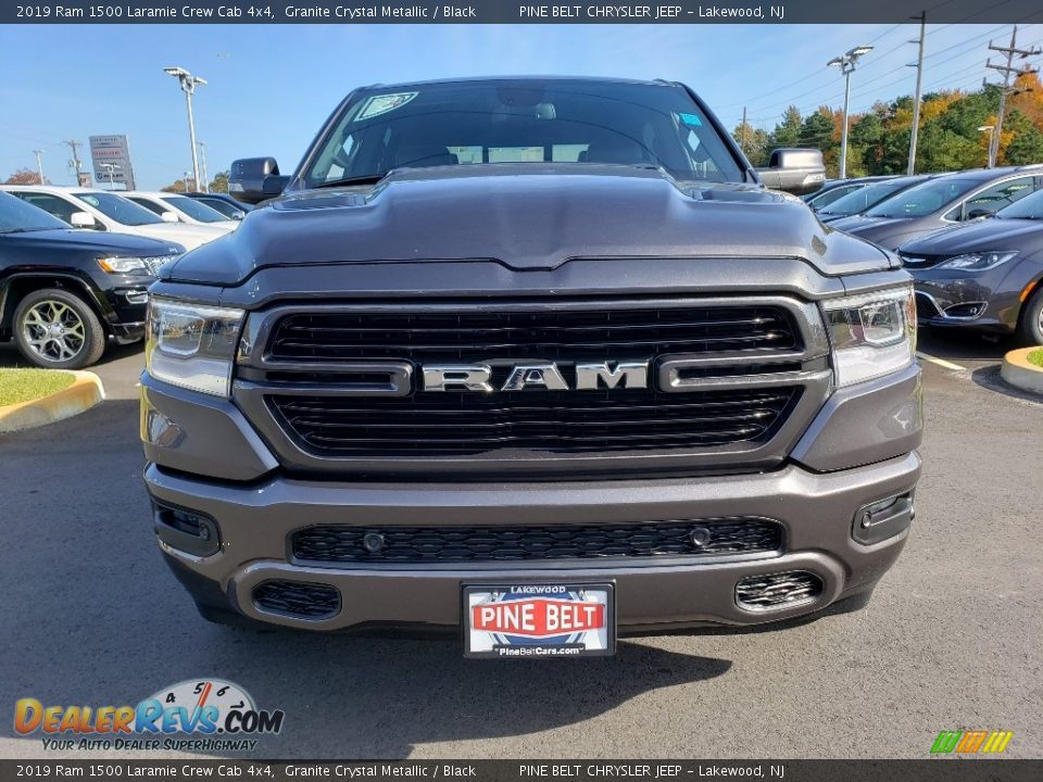 2019 Ram 1500 Laramie Crew Cab 4x4 Granite Crystal Metallic / Black Photo #2