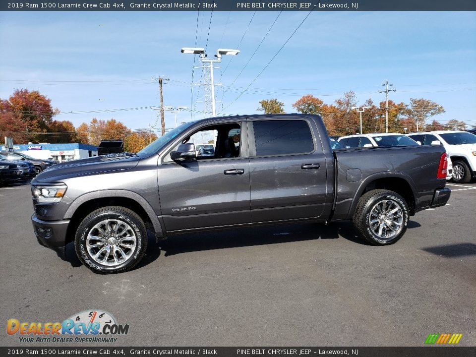 2019 Ram 1500 Laramie Crew Cab 4x4 Granite Crystal Metallic / Black Photo #3