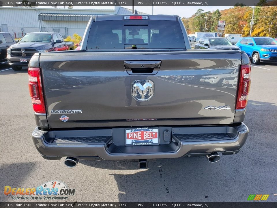 2019 Ram 1500 Laramie Crew Cab 4x4 Granite Crystal Metallic / Black Photo #5