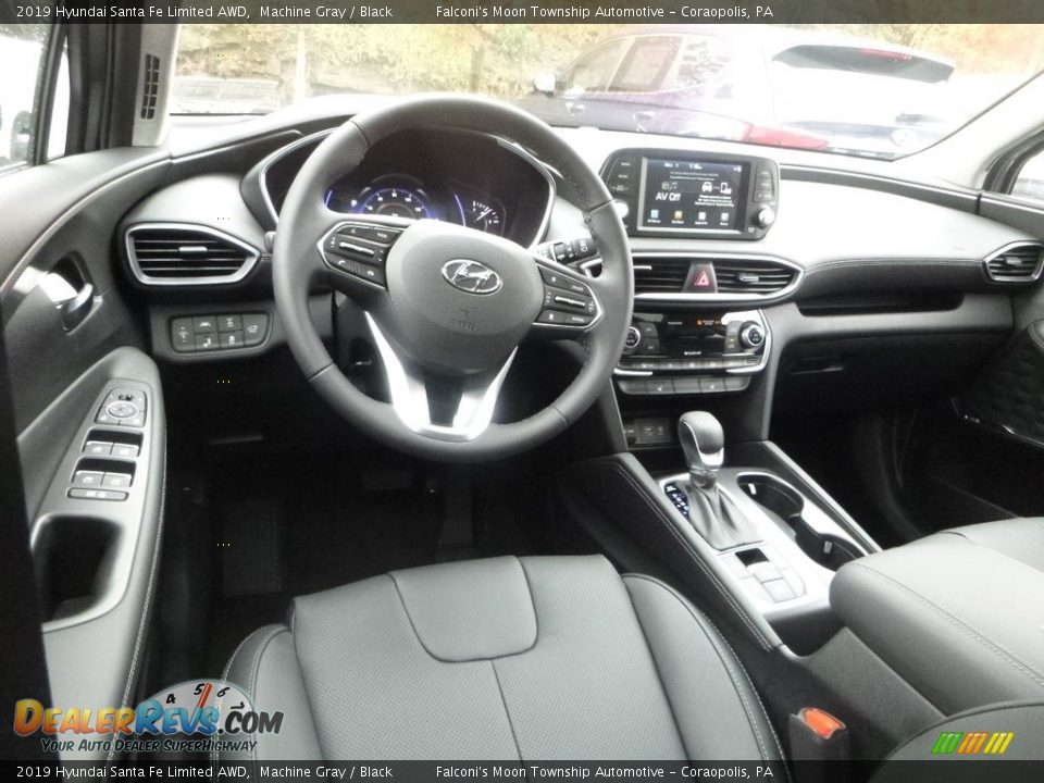 Black Interior - 2019 Hyundai Santa Fe Limited AWD Photo #9
