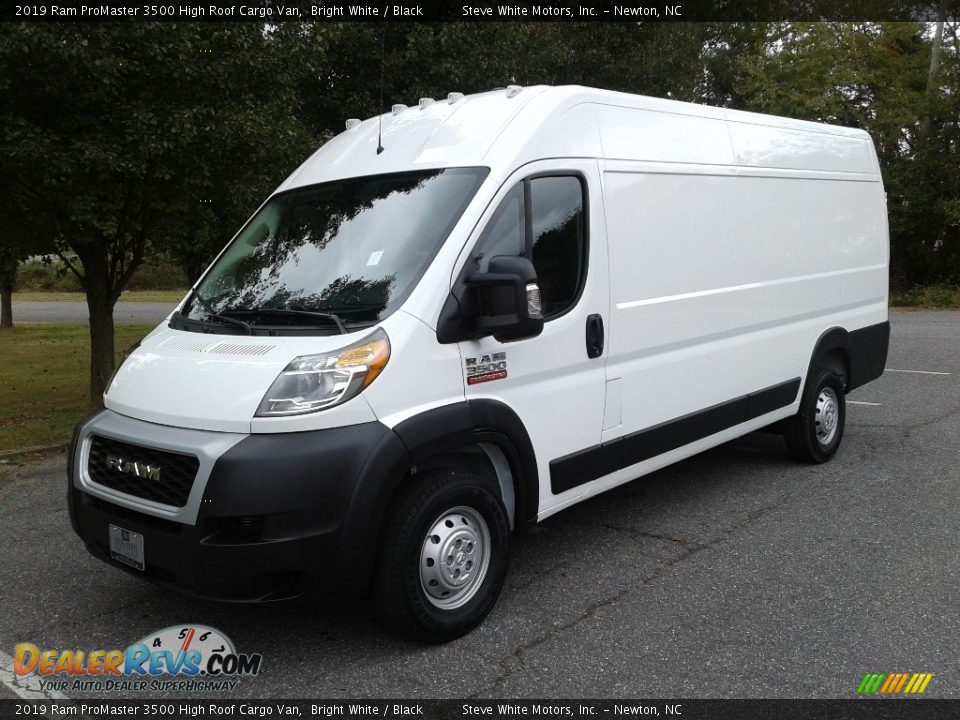 2019 Ram ProMaster 3500 High Roof Cargo Van Bright White / Black Photo #2